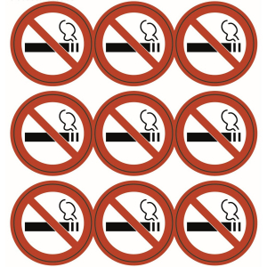 Наклейка со знаком Курение запрещено!